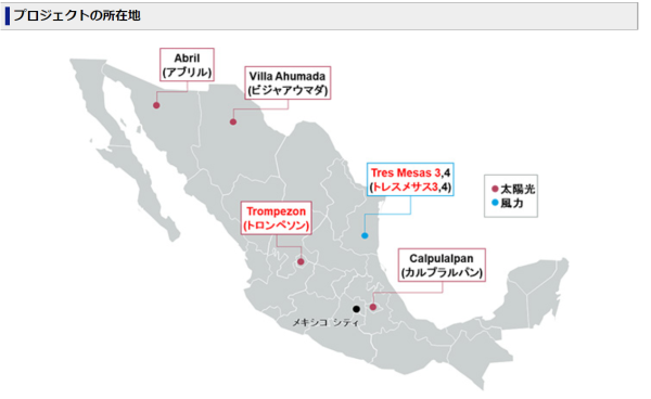 共同運営会社がメキシコで展開する再エネ事業拠点