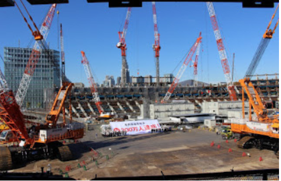 新国立競技場の建設現場