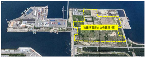 秋田湾での建設用地