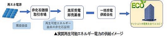 「実質」再エネ100%電力の流れ
